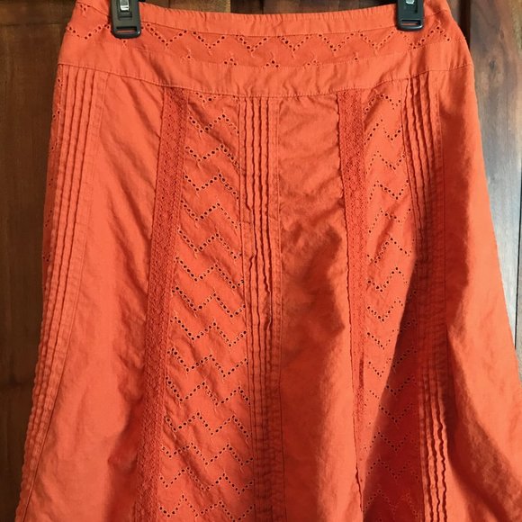 E*COL*O*GIE Linen Eyelet Skirt - Picture 1 of 6